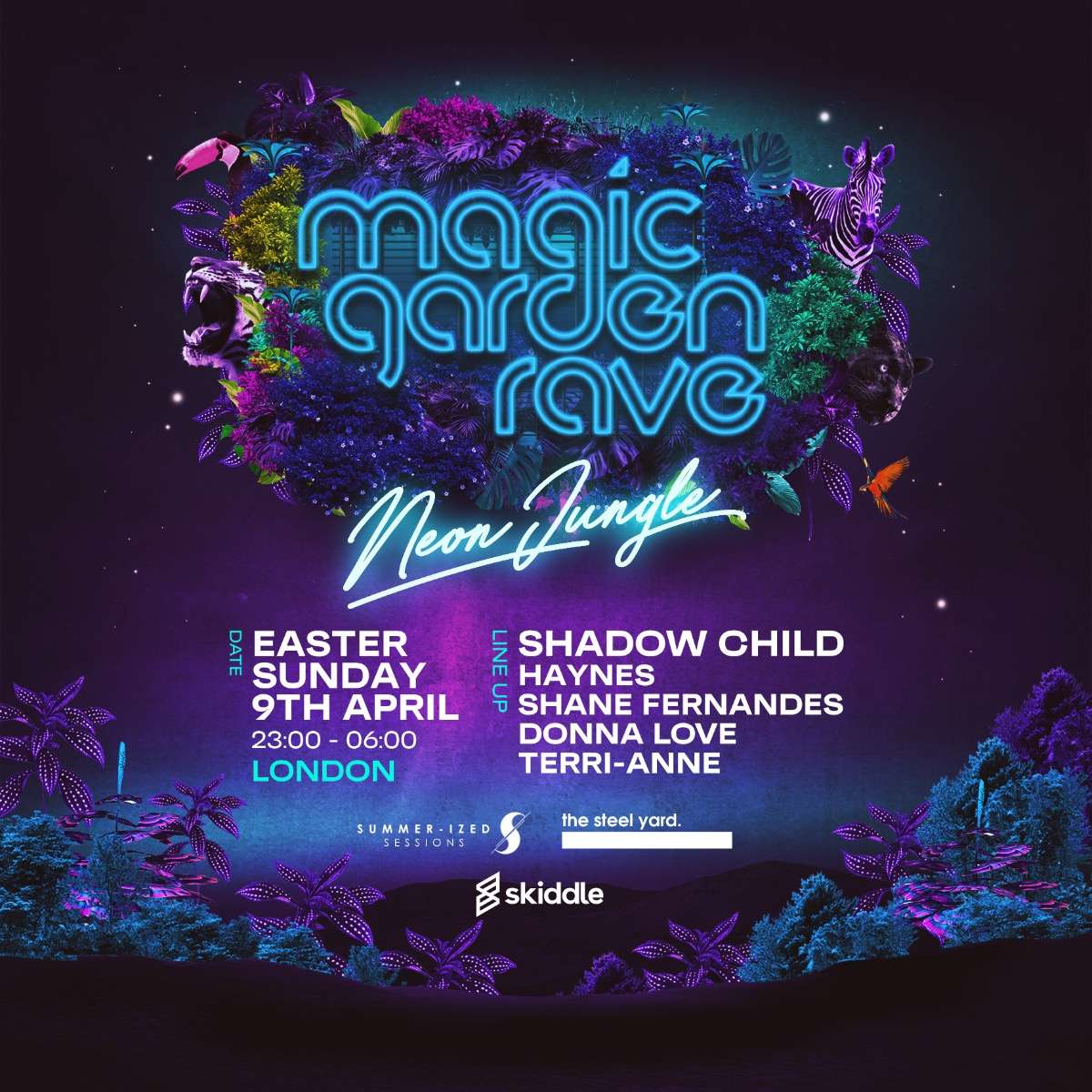Magic Garden Rave | Neon Jungle (Easter Sunday) / Events / Summer-ized ...